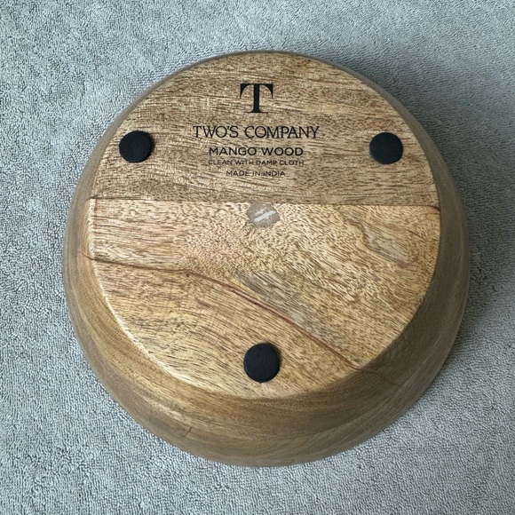 Two’s Company Lemon Enamel & Mango Wood Bowl - Picture 7 of 10